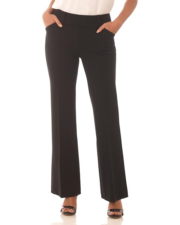 Rekucci Women's Secret Figure Pull-On Stretchy Wide Leg Dress Pant in Regular/Petite/Tall Fit | Amazon (US)