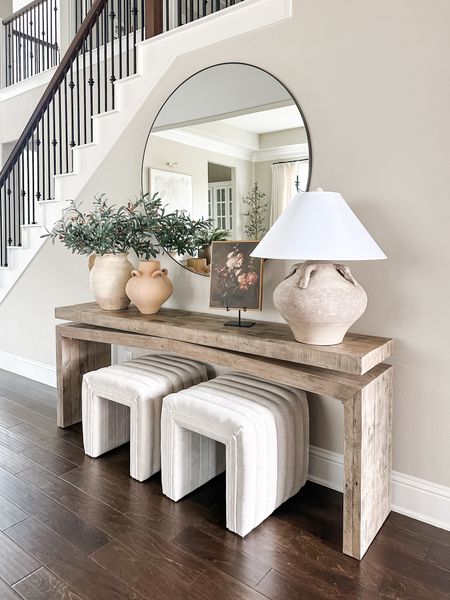 Sale alert!! My entryway table has been a best seller consecutively!! It’s on sale for an amazing price!! So are my ottomans and I linked similar ones that are from Target. Everything shown here is linked 

#LTKStyleTip #LTKHome #LTKSaleAlert
