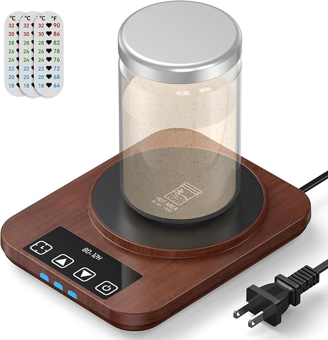 Sourdough Starter Warmer (70-100°F), 1°F Adjustable Sourdough Warming Mat, Waterproof Thermomet... | Amazon (US)