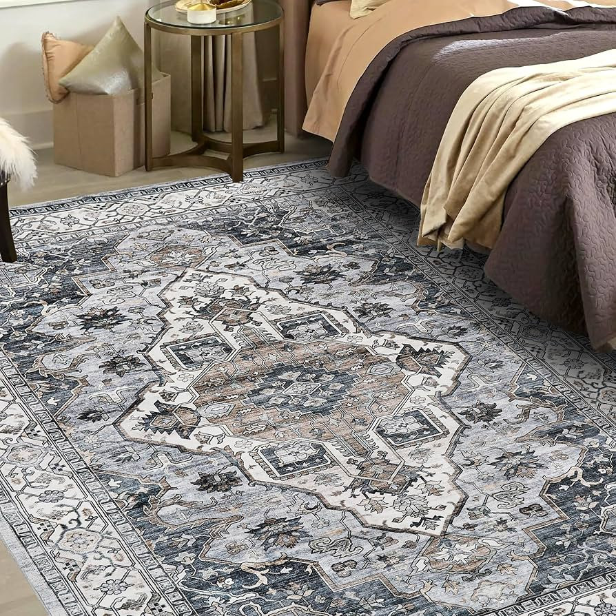 Mcadore 6x9 Area Rugs Washable Boho Rug, Non Slip Carpet for Living Room, Boho Vintage Design Rug... | Amazon (CA)