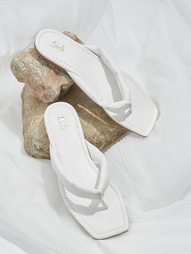 Minimalist Flat Thong Sandals | SHEIN