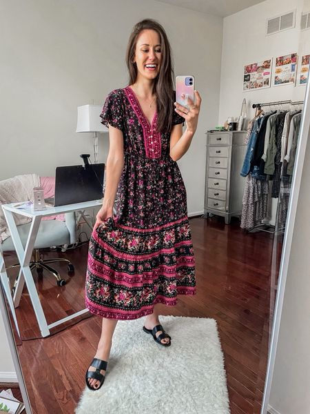 Amazon find - floral boho dress 

Spring transition dress // transitional outfit // maxi dress 

#LTKstyletip #LTKSeasonal #LTKfindsunder50