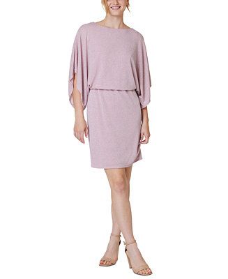 Women's Metallic Dolman-Sleeve Blouson Sheath Dress | Macy's Canada