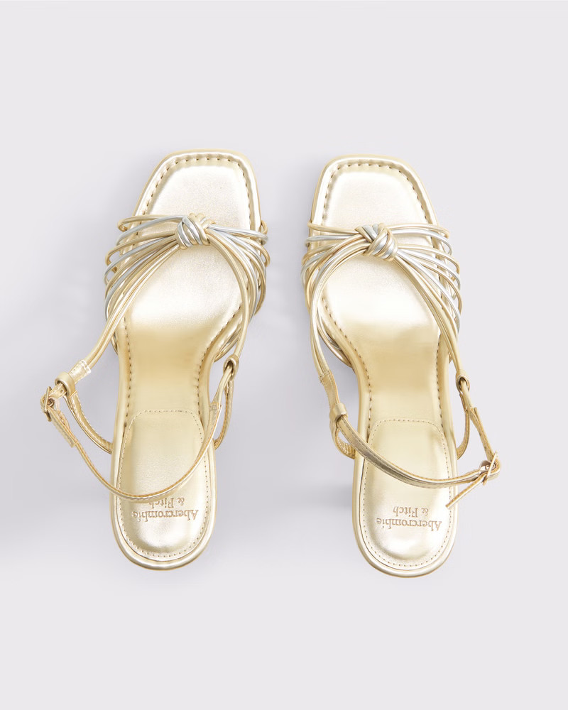 Women's Strappy Metallic Heels | Women's Shoes | Abercrombie.com | Abercrombie & Fitch (US)