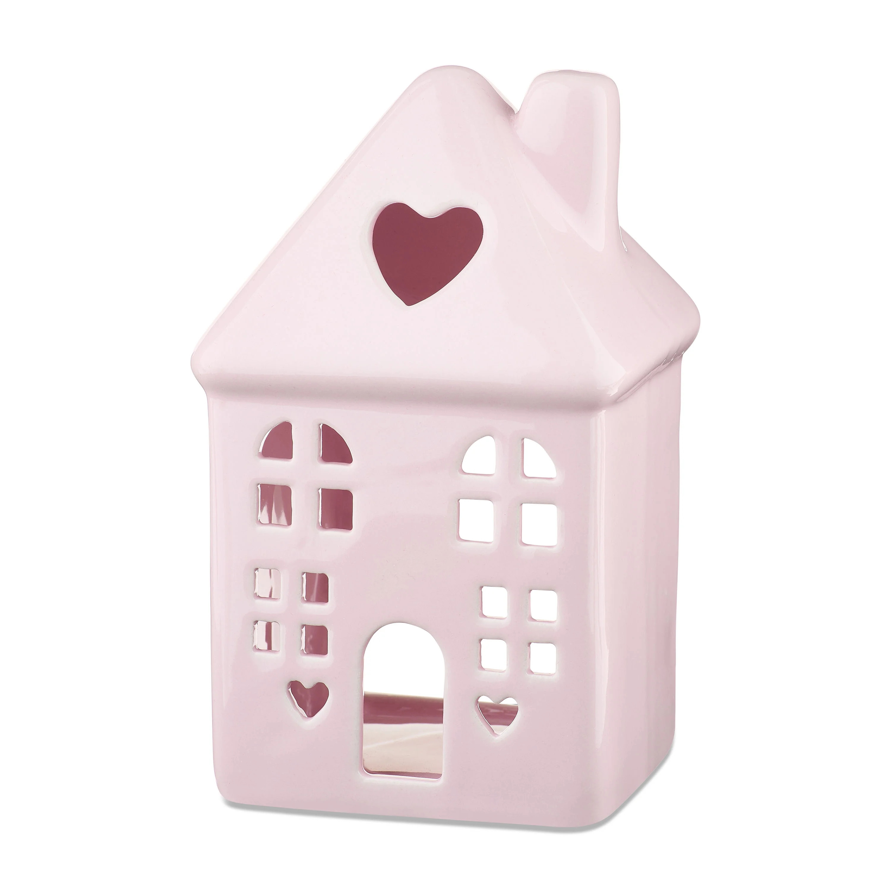 Ceramic House Tabletop Decoration, Pink, 6", Valentine's Day by Way To Celebrate | Walmart (US)