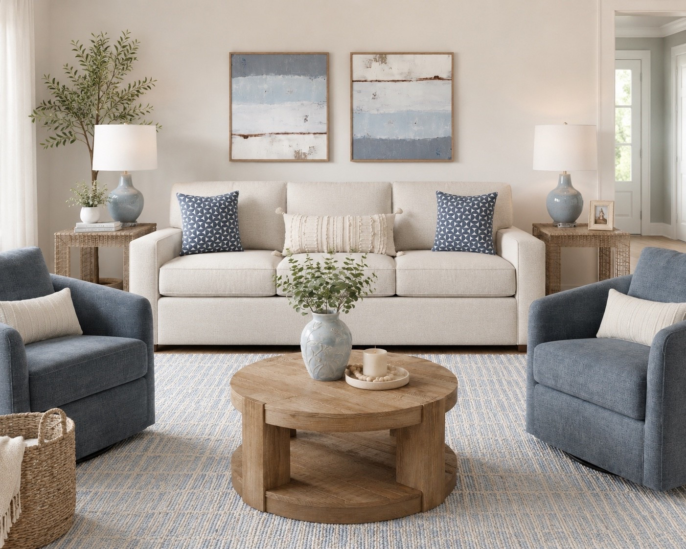 Living Room Ideas - Blue Coastal Decor

coastal living room, neutral living room decor, blue and white living room, modern coastal style, beach house living room, coastal wall art, blue living room accent chair, beach house decor, coastal home decor, blue decor, modern farmhouse decor, living room ideas, home decor finds, Pottery Barn home finds, coastal chic interior

#LTKHome