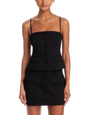 Irina Square Neck Button Tank | Bloomingdale's (US)