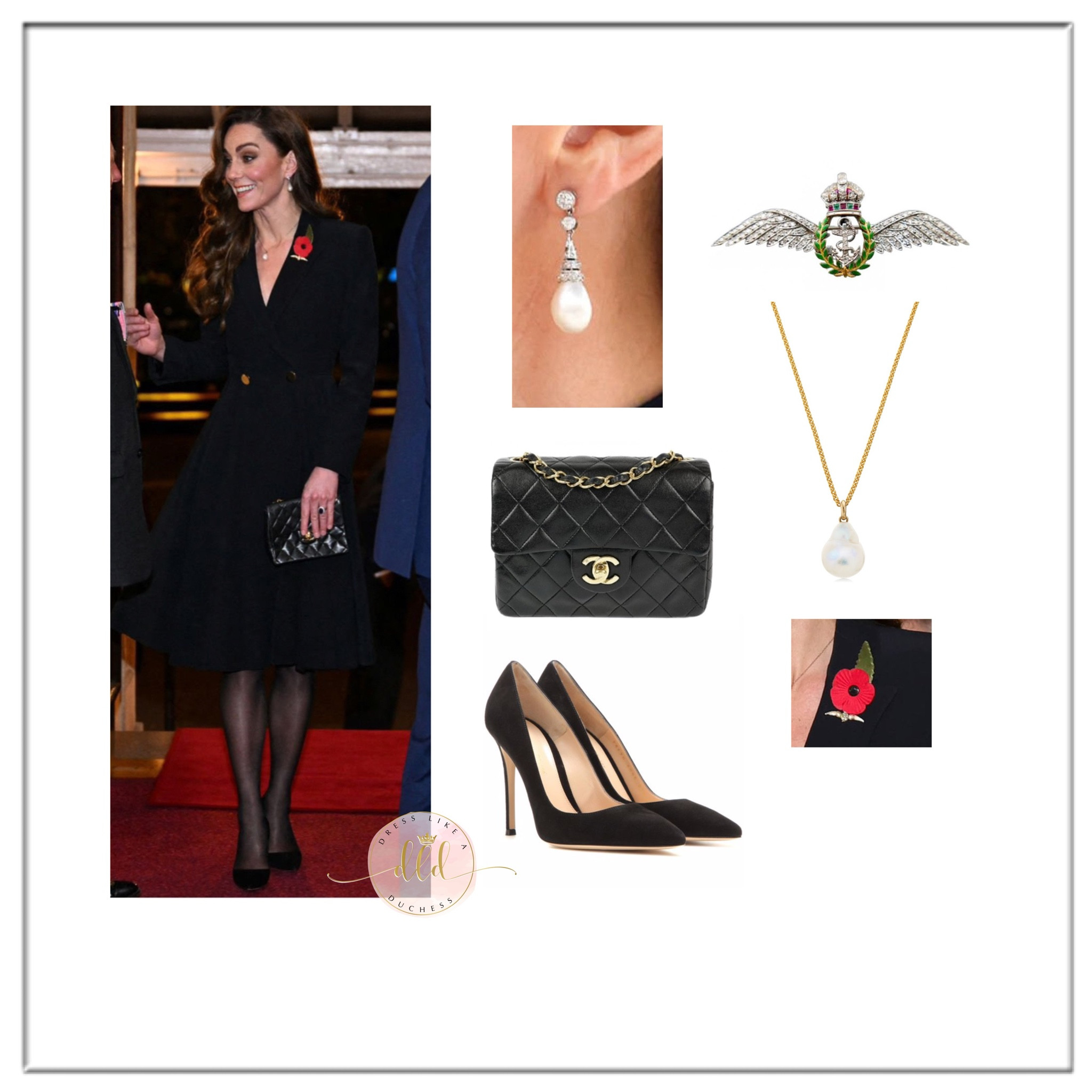 Kate Middleton festival of remembrance 2024 (correction: Jimmy choo velvet pumps) 
