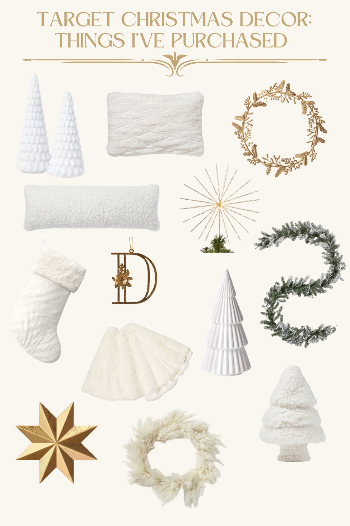 Christmas decor I’ve purchased from target!