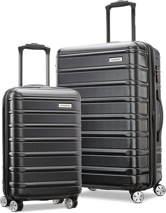 Samsonite Omni 2 Hardside Expandable Luggage, Midnight Black, 2-Piece Set (20/24) | Amazon (US)