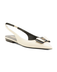 Made In Italy Leather Sling Back Flats | Marshalls