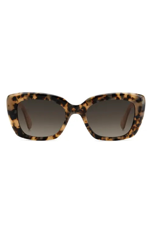 Kate Spade New York jenell 51mm gradient rectangular sunglasses in Havana at Nordstrom | Nordstrom