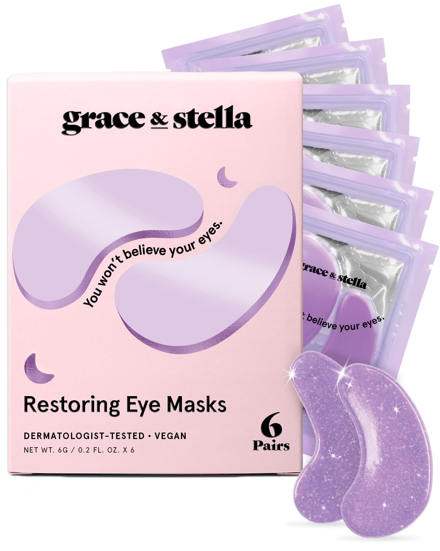 grace & stella Retinol Under Eye Patches for Puffy Eyes and Dark Circles, Restoring Gel Under Eye... | Amazon (US)