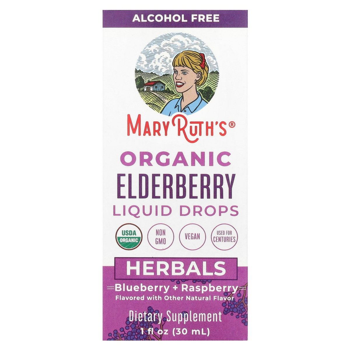 MaryRuth's Organic Elderberry Liquid Drops Herbals Blueberry + Raspberry - 1 fl oz (30 | Macy's