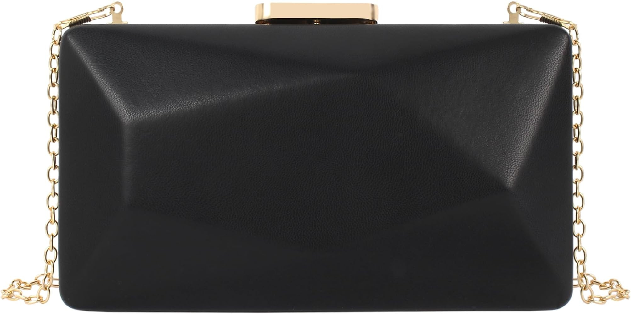 Reberomantic Women Lattice Pattern Metal Handbag Chain Geometric Evening Clutch Purse | Amazon (US)