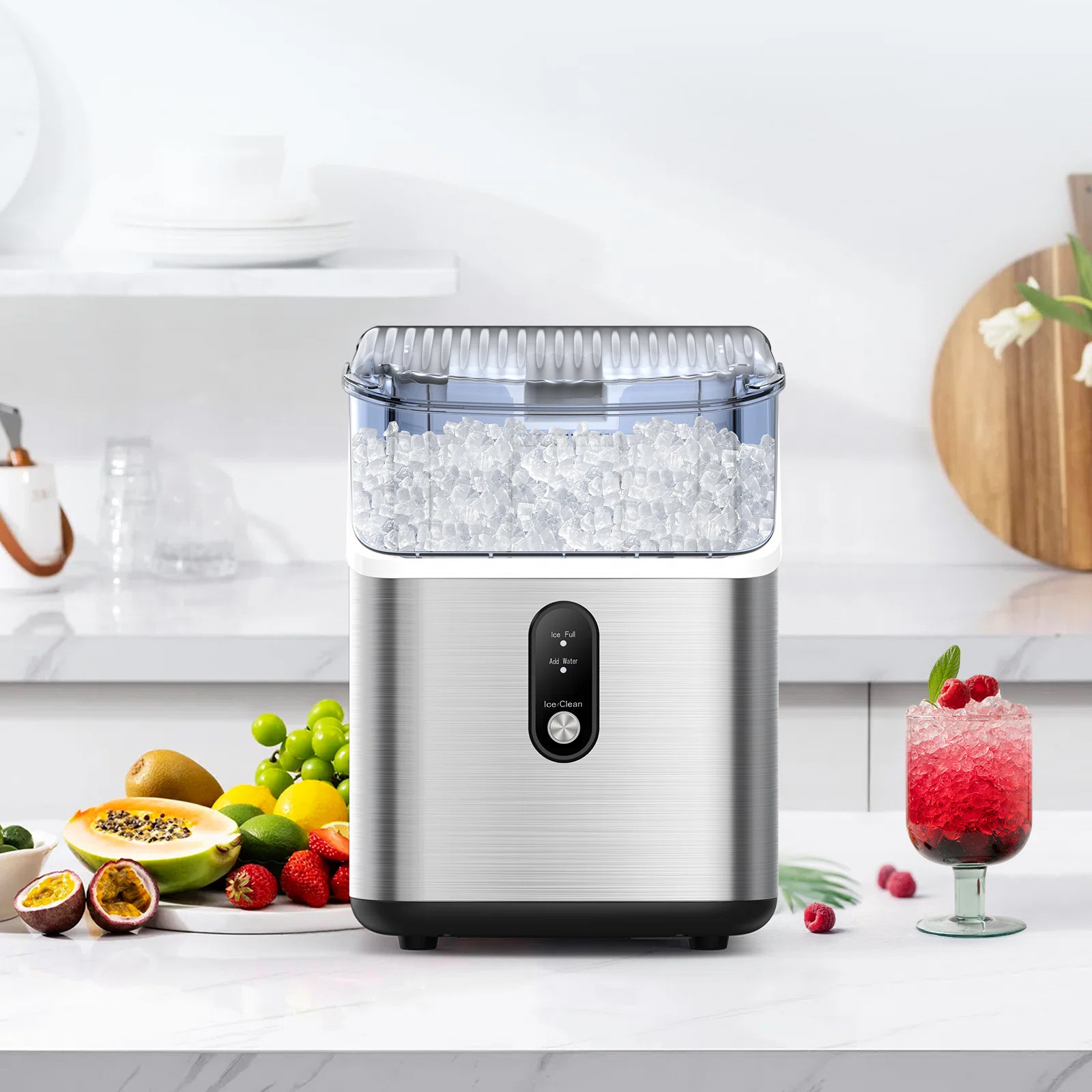 R.W.FLAME R.W.Flame 33lbs Daily Production Nugget Clear Ice Countertop Ice Maker With Self-cleani... | Wayfair North America