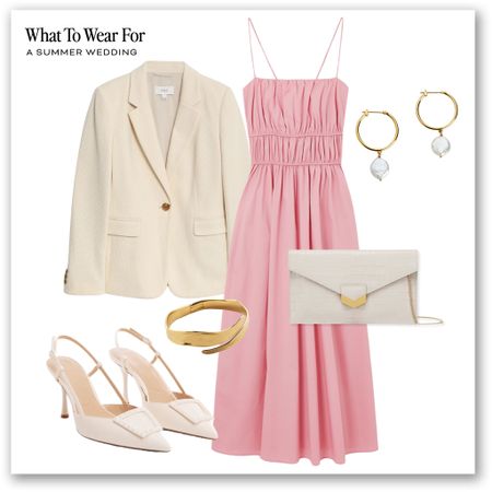 Midi dress styling 💗 

Wedding guest, evening wear, occasion wear, linen blazer, summer style, sling back heels 

#LTKstyletip #LTKwedding #LTKsummer