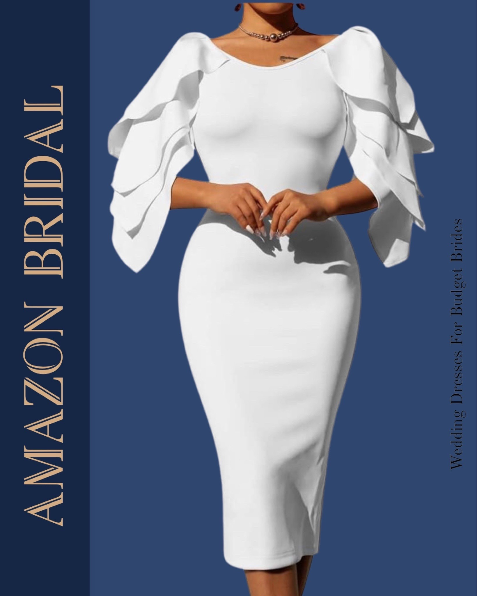 White midi dress for the bride to be. 

#LTKSeasonal #LTKWedding #LTKFindsUnder50