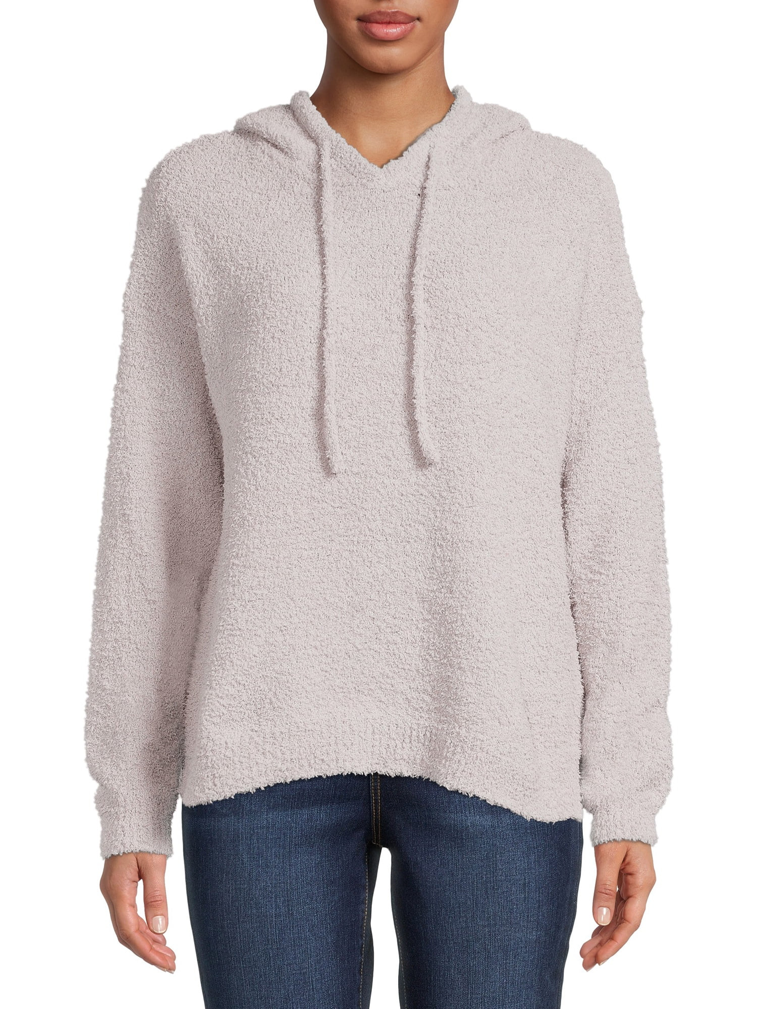 Dreamers by Debut Womens Plush Hooded Long Sleeve Pullover Sweater | Walmart (US)