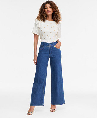 Women's High-Rise Wide-Leg Jeans, Macy's Exclusive | Macy's