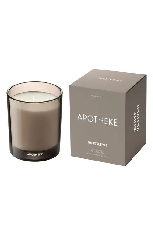APOTHEKE White Vetiver Petite Scented Candle in Grey at Nordstrom | Nordstrom