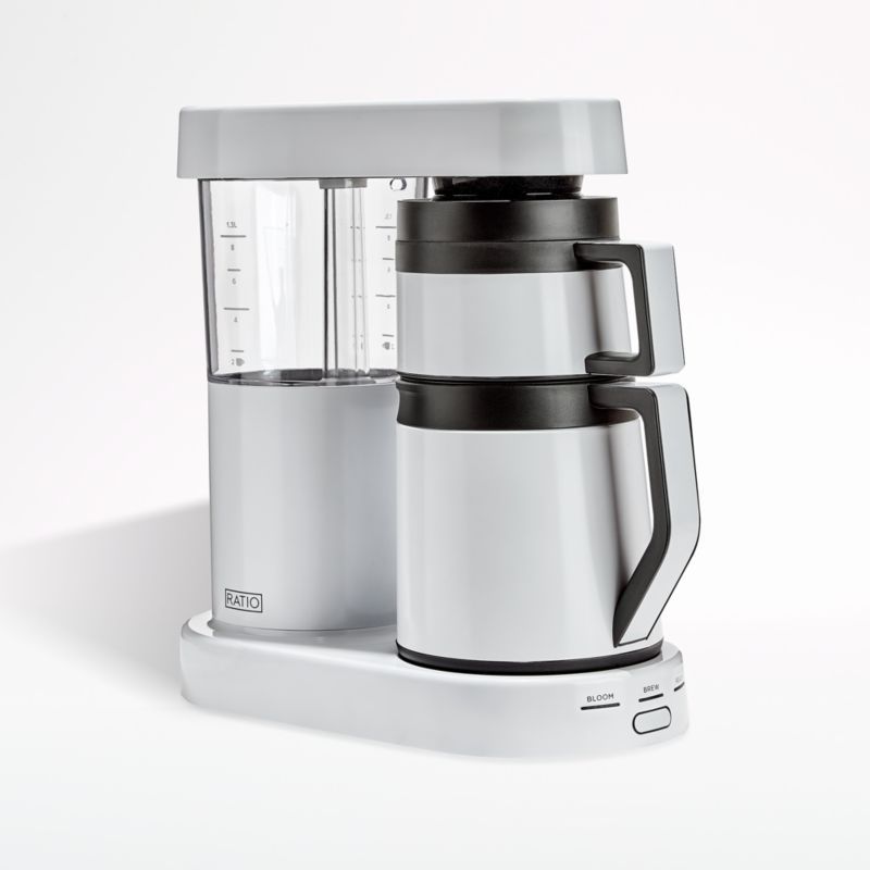 Ratio Six White Coffee Maker | Crate and Barrel | Crate & Barrel