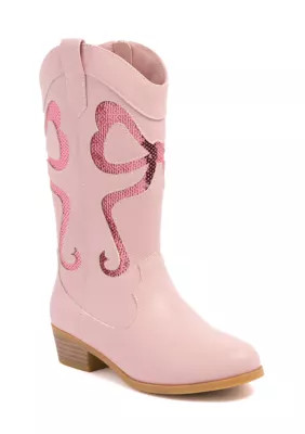 Baysie Sequin Bow Western Boots | Belk
