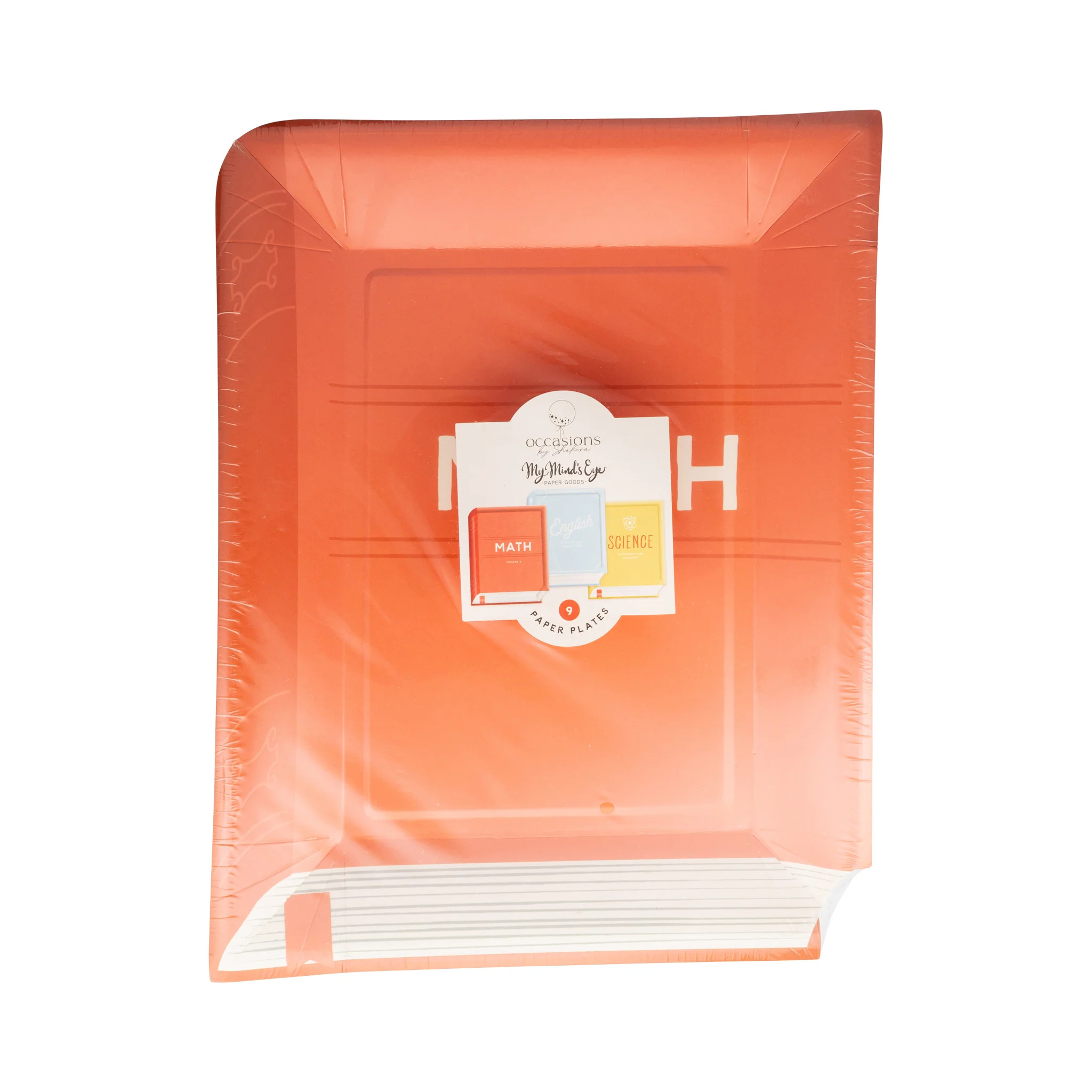 Occasions Text Books Shaped Paper Plate Set | My Mind's Eye