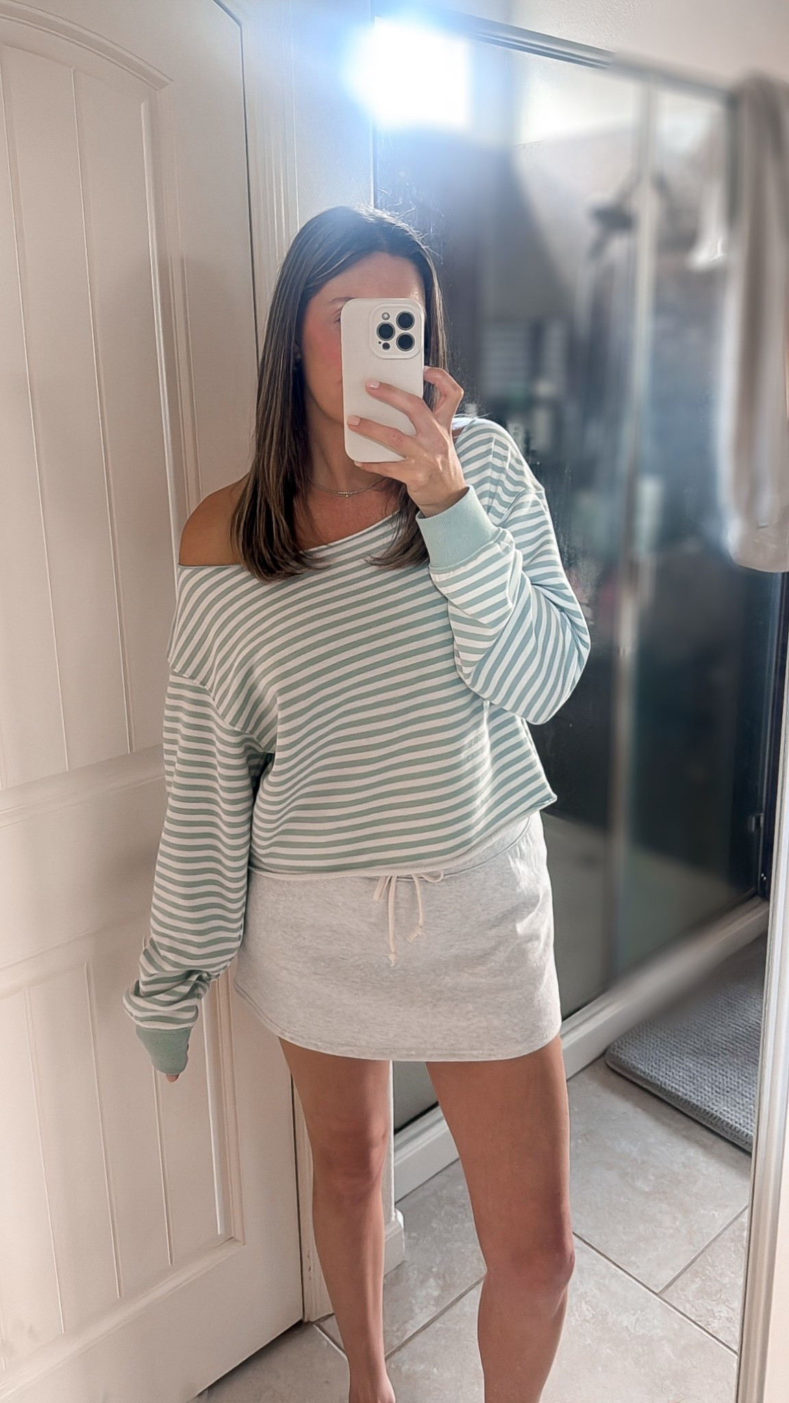 Spring outfit, sweat skort, errands outfit, SAHM outfit, wfh outfit 

Small in both 

#LTKdayinmylife #LTKmomlife