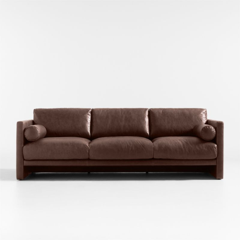 Aviator Leather Sofa 88" + Reviews | Crate & Barrel | Crate & Barrel