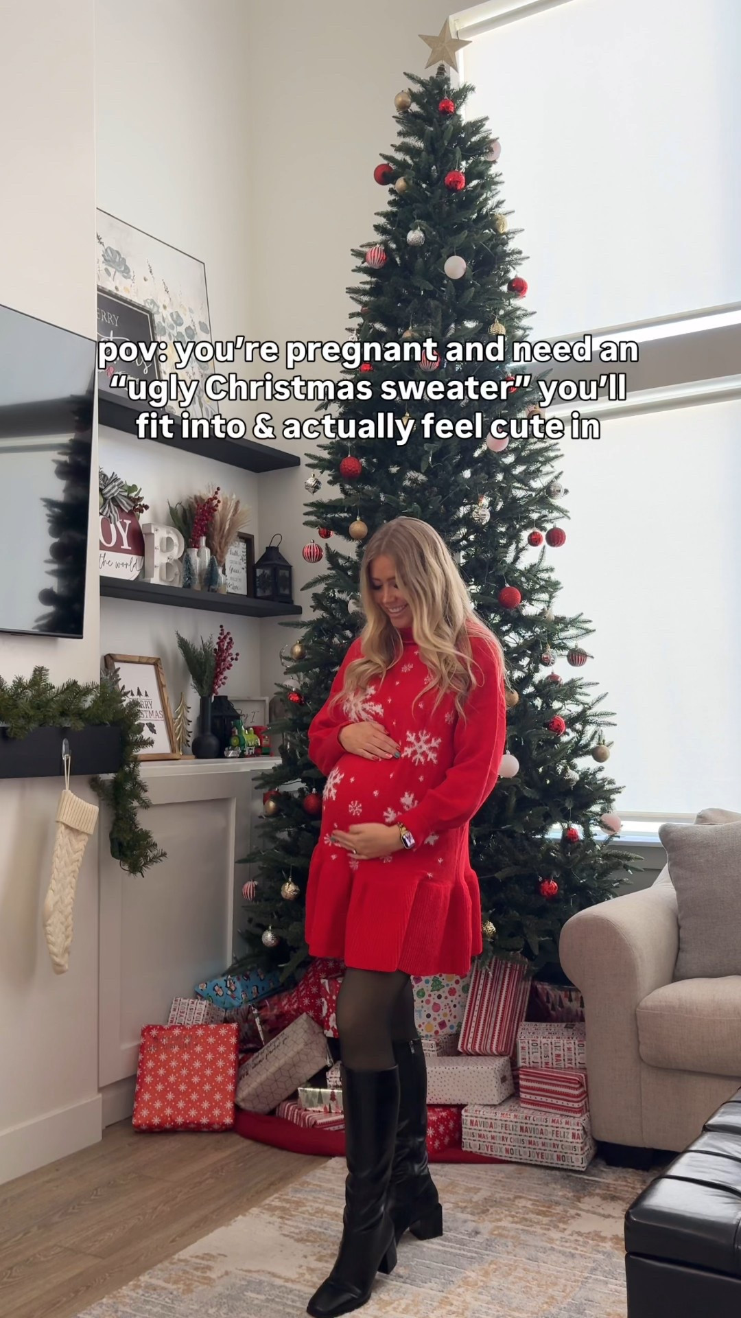 Bump friendly Christmas dresses for your Christmas festivities!! 

sized up one to an L in dress 1 and 3
wearing usual M in dress 2 and 4

| pregnant | Christmas dress | Christmas sweater dress | holiday party outfit | bump friendly 

#LTKBump #LTKHoliday #LTKFindsUnder100