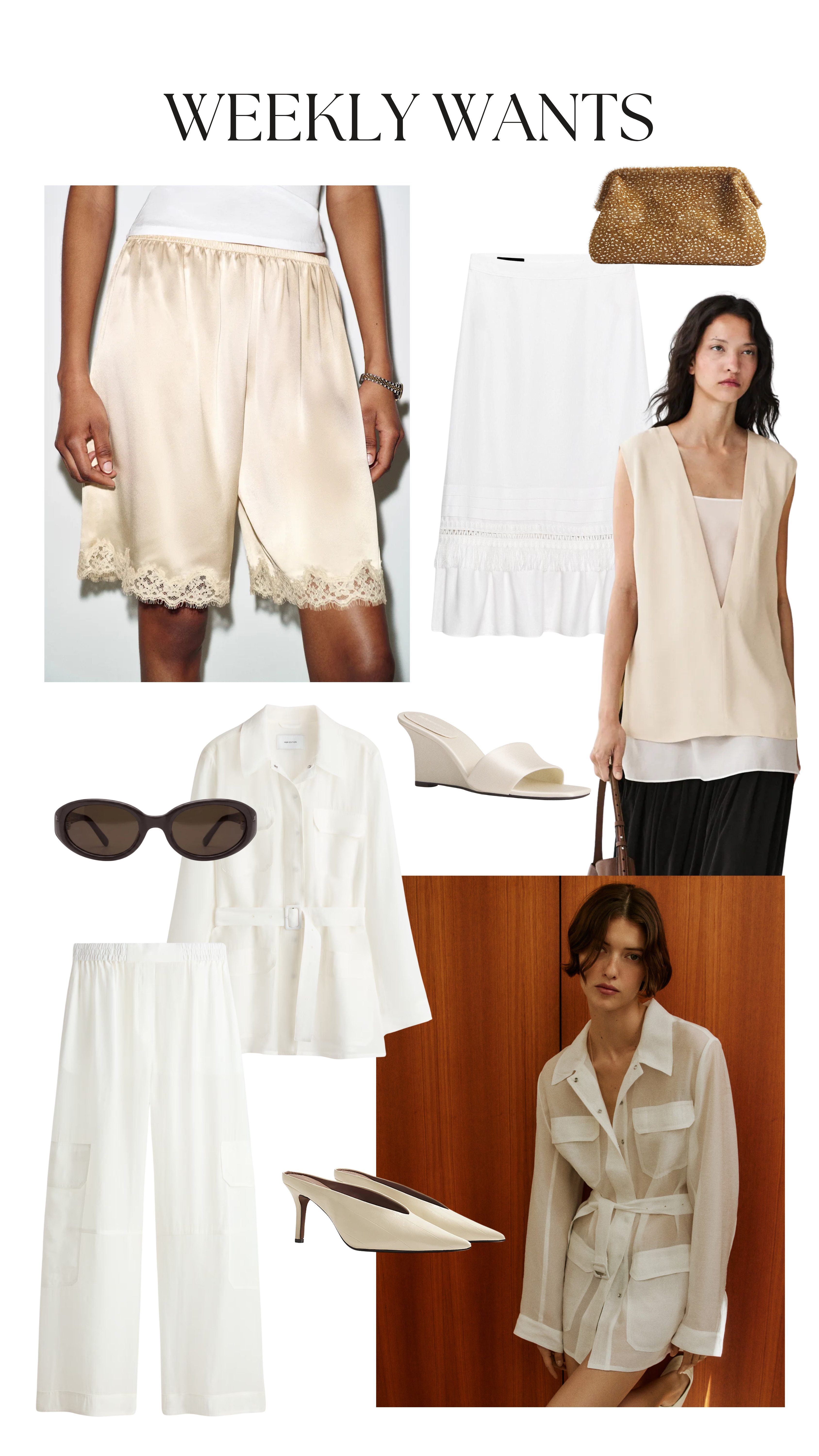 Weekly Wants ✨

bermuda shorts, silk shorts, satin shorts, lace trim shorts, cargo trousers, sheer trousers, belted jacket, lightweight jacket, maxi skirt, holiday outfits, summer outfits, summe chic 

 #LTKuk #LTKsummer #LTKshoes
