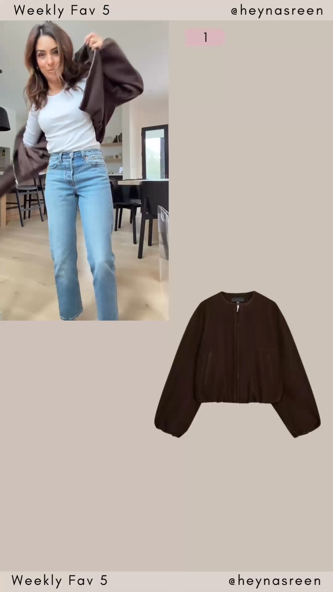 Fav 5: #1 Zara jacket, love this color & style of jacket! Wearing my true size XS  

#LTKOver40 #LTKPetite