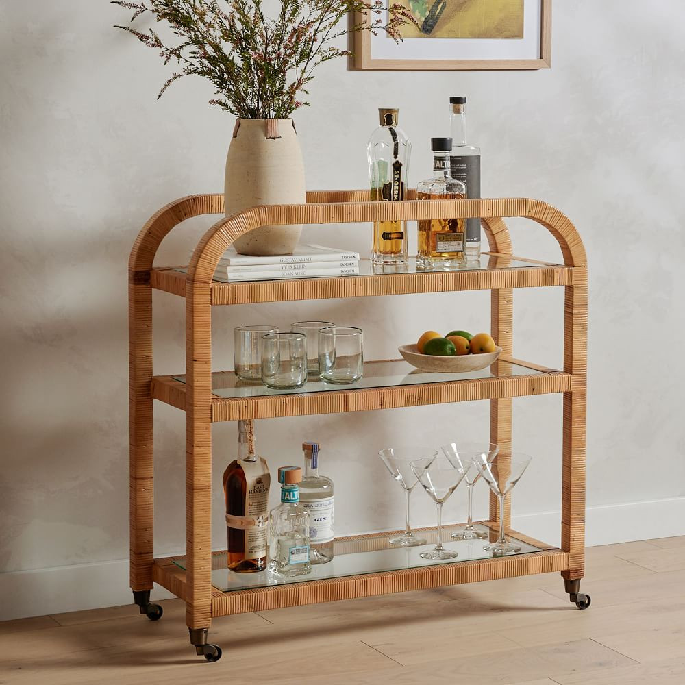 Rounded Wood Bar Cart | West Elm (US)