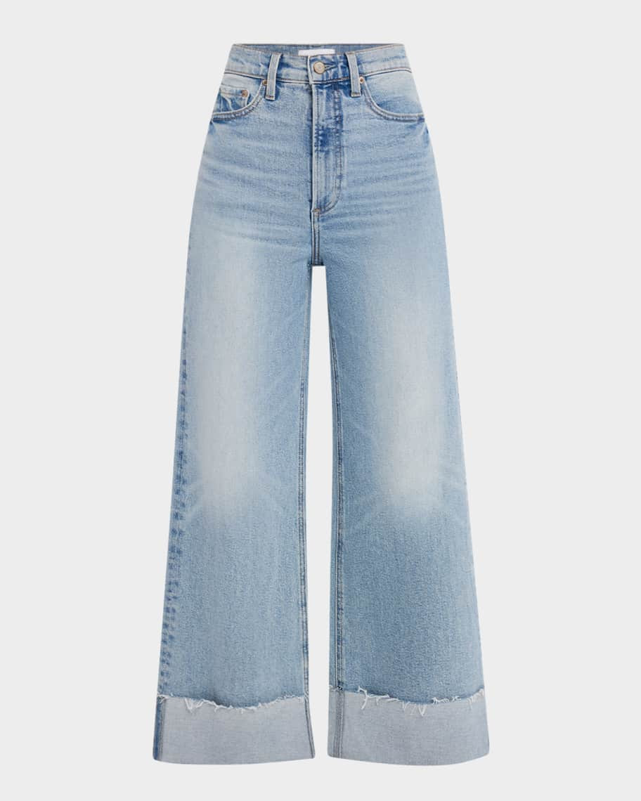 PISTOLA Lana High-Rise Ultra-Wide Jeans with Cuffed Hem | Neiman Marcus