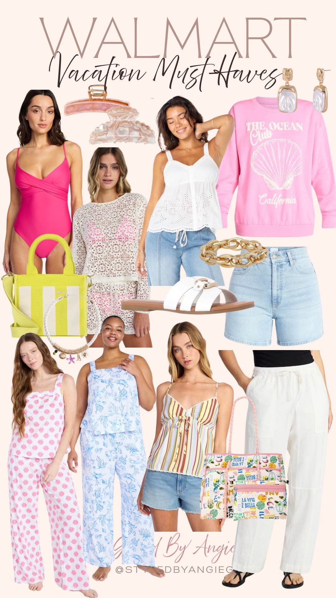 Walmart New Arrivals that will be perfect for your next upcoming beach vacation or summertime!☀️🌴 Loving all the bright colors and the denim shorts are a must!!👏

Walmart finds, Walmart fashion, vacation outfits, vacation style, resortwear, spring outfits, spring style, casual outfits, Walmart bathing suits, beach bag, graphic sweatshirt, petite style, midsize fashion

#LTKPetite #LTKSeasonal #LTKMidsize

#LTKootd #LTKSwim #LTKTravel