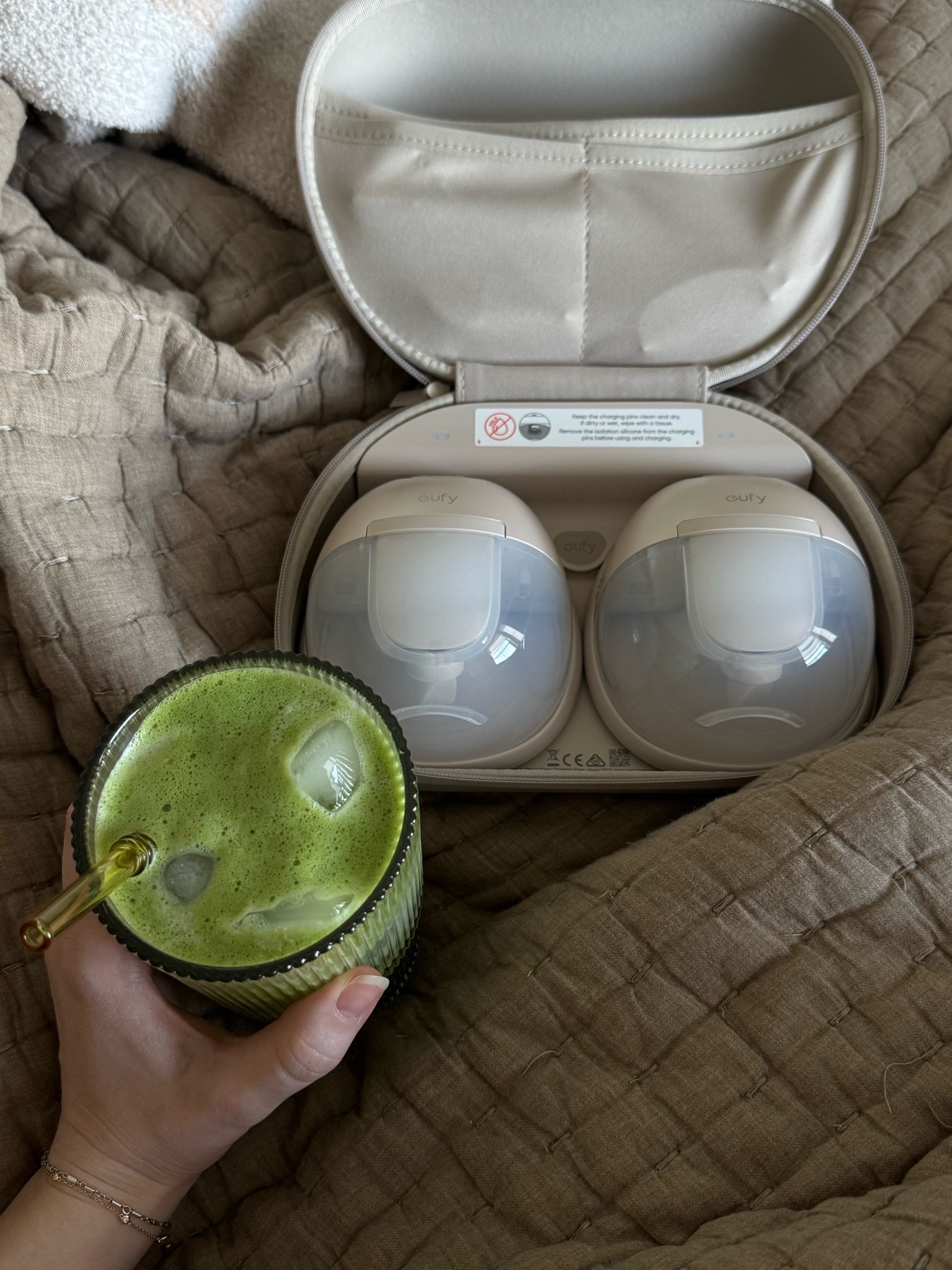 Pumping morning with the Eufy s1 pro and a morning matcha 🍵

#LTKmomlife #LTKmorningroutine #LTKBaby