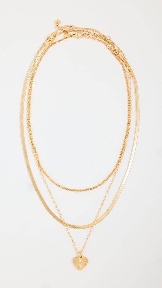 Etched Heart Necklace Set | Shopbop