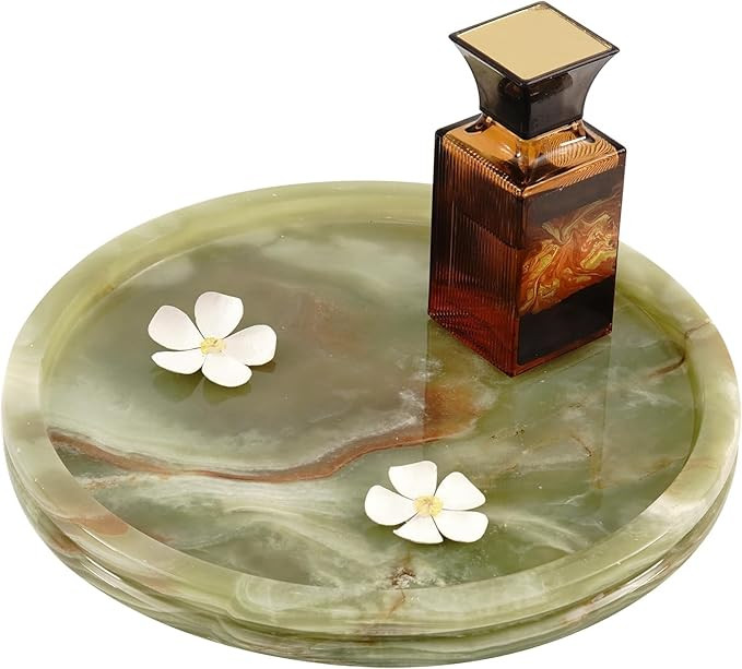Radicaln Marble Round Tray 10" Inches Green Onyx Handmade Serving Tray for Turkey Platter - Servi... | Amazon (US)