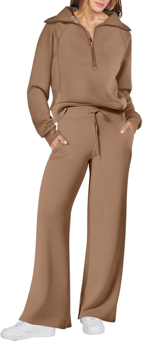 ANRABESS Women 2 Piece Outfits Sweatsuit Oversized Sweatshirt Sweatpants Tracksuit Sweat Lounge M... | Amazon (US)