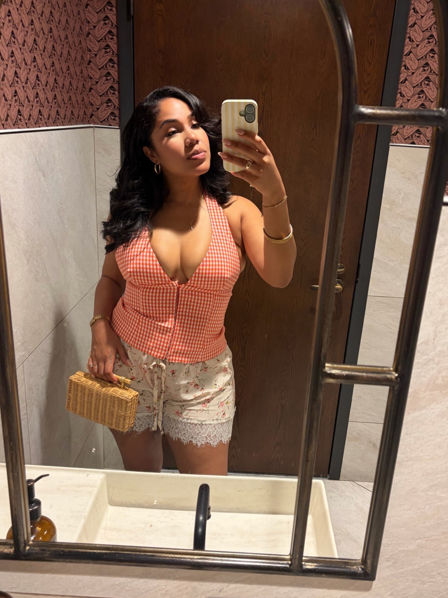 I grabbed these floral lace-trim shorts because I thought they were cute, and I grabbed the gingham halter because I loved the color. I normally wouldn’t mix two different patterns, but something about these just works. It feels feminine, summery, and a little bit unexpected.

Sizing for reference:
✨ 5’4”
✨ Around 165 lbs
✨ Usually a Medium in tops and Large/XL in bottoms

Wearing:
• Gingham halter top: Medium
• Floral lace-trim shorts: Medium

@Zara 

gingham halter top, floral shorts, lace trim shorts, summer outfit, feminine fashion, picnic outfit, winery outfit, brunch style, vacation outfit, Zara haul, Zara summer collection, midsize style, curvy fashion, outfit inspiration, summer fashion

#LTKootd #LTKSeasonal