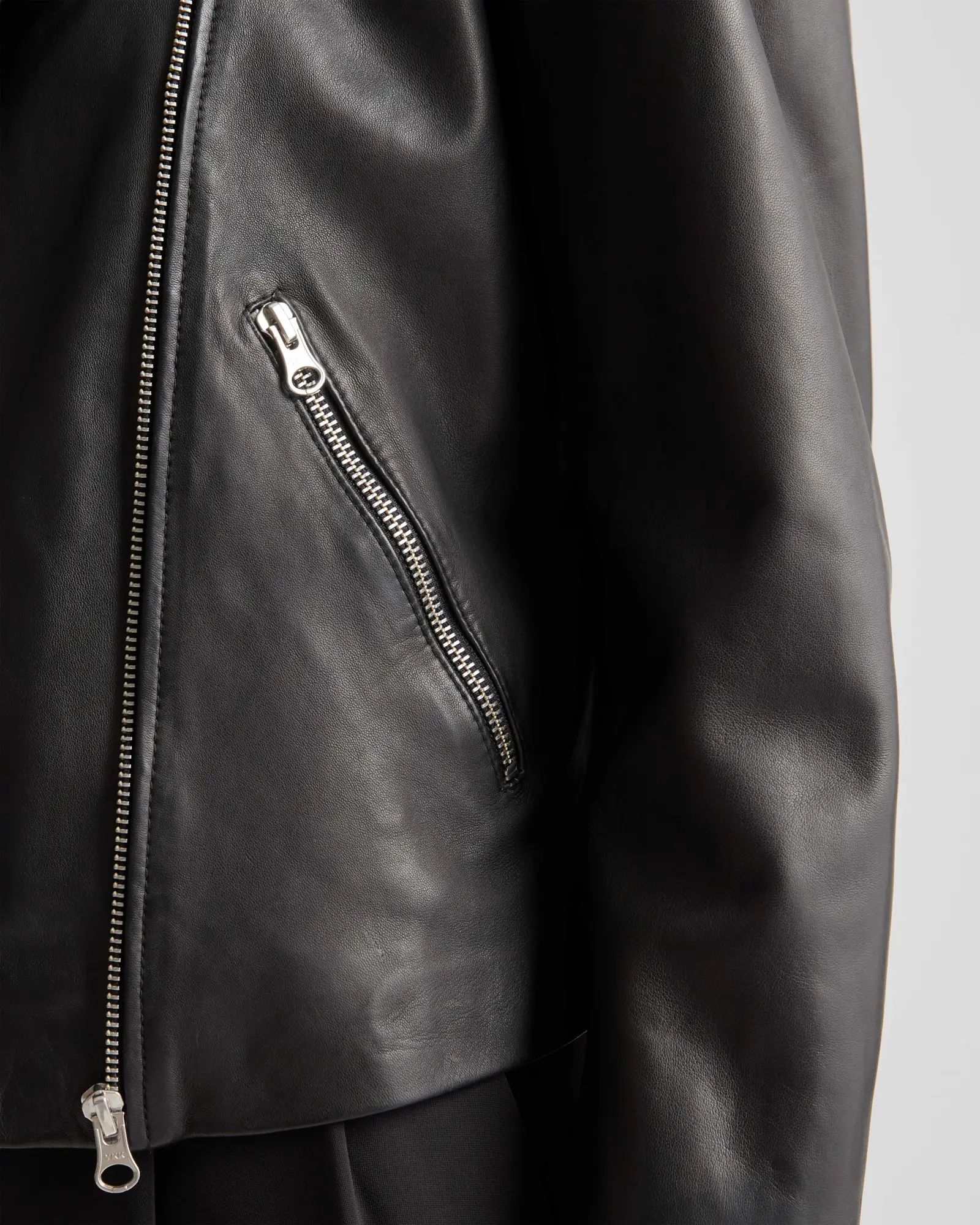 100% Washed Leather Biker Jacket | Quince