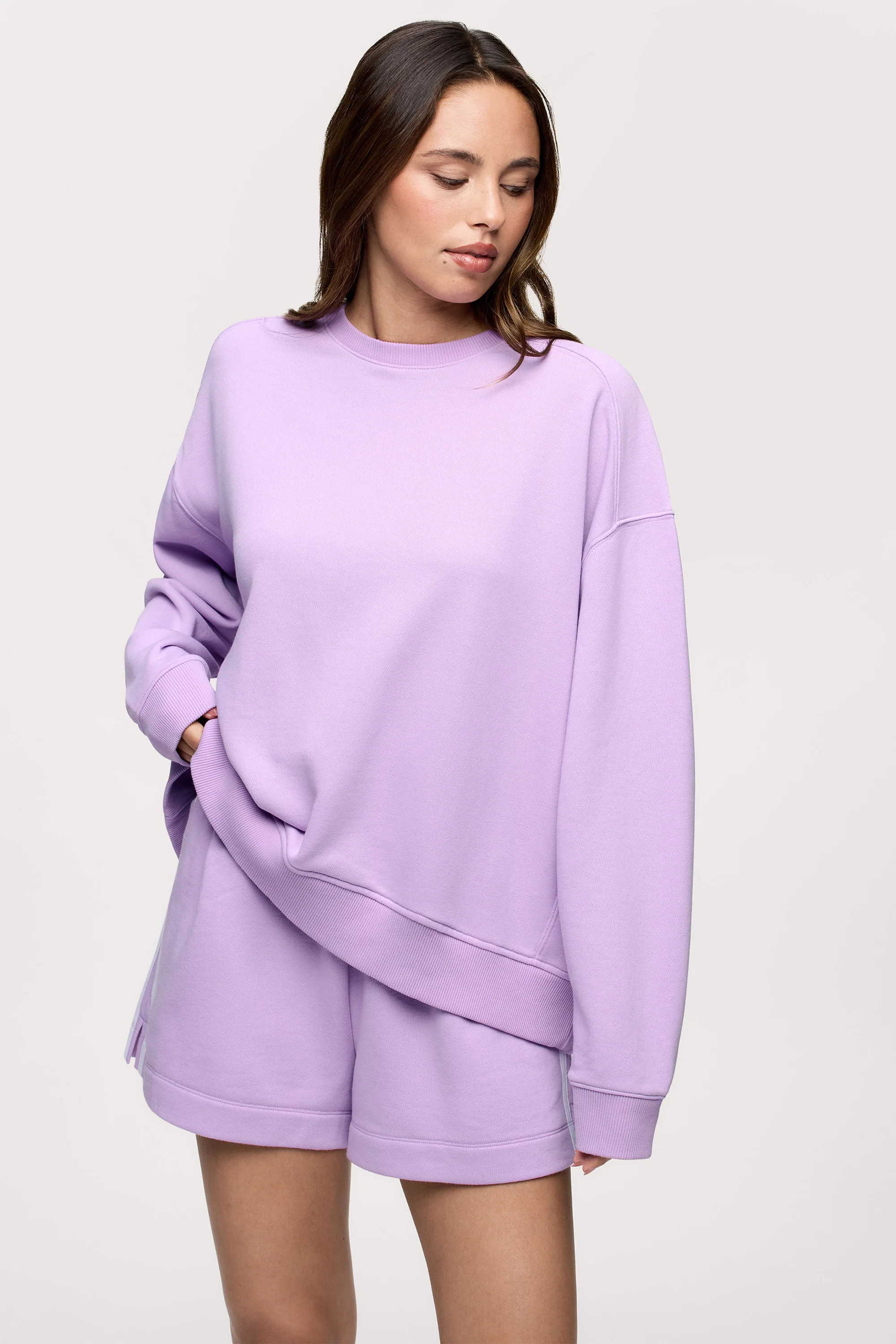 French Terry Classic Crewneck | Orchid | nuuds