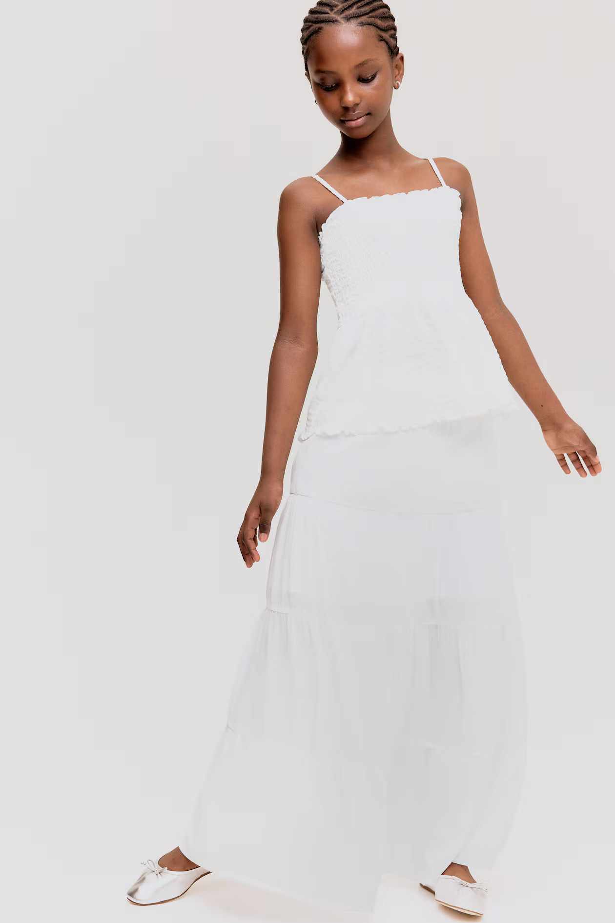 Smocked Tiered Skirt | H&M (US + CA)