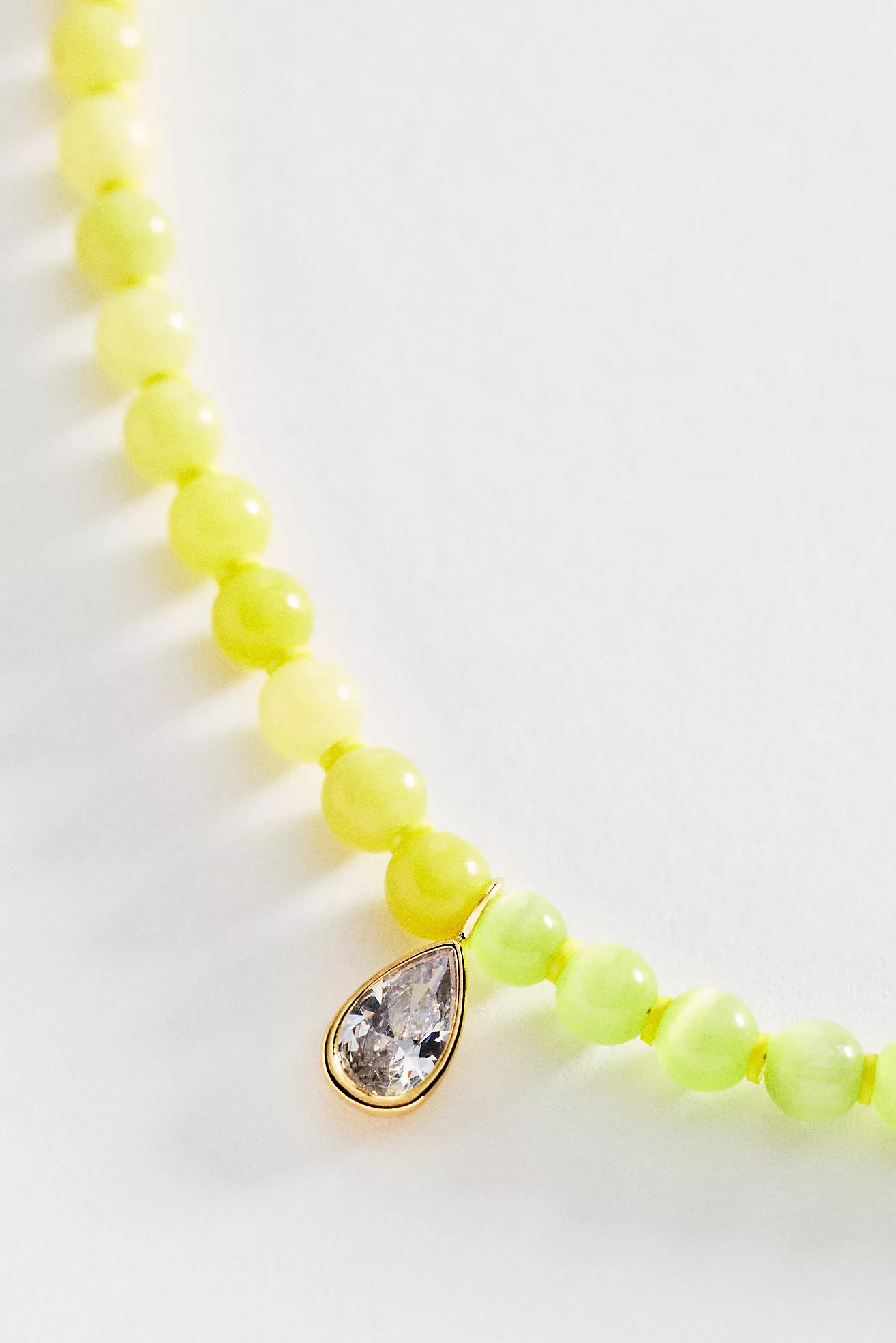 Colorblock Beaded Pendant Necklace | Anthropologie (US)