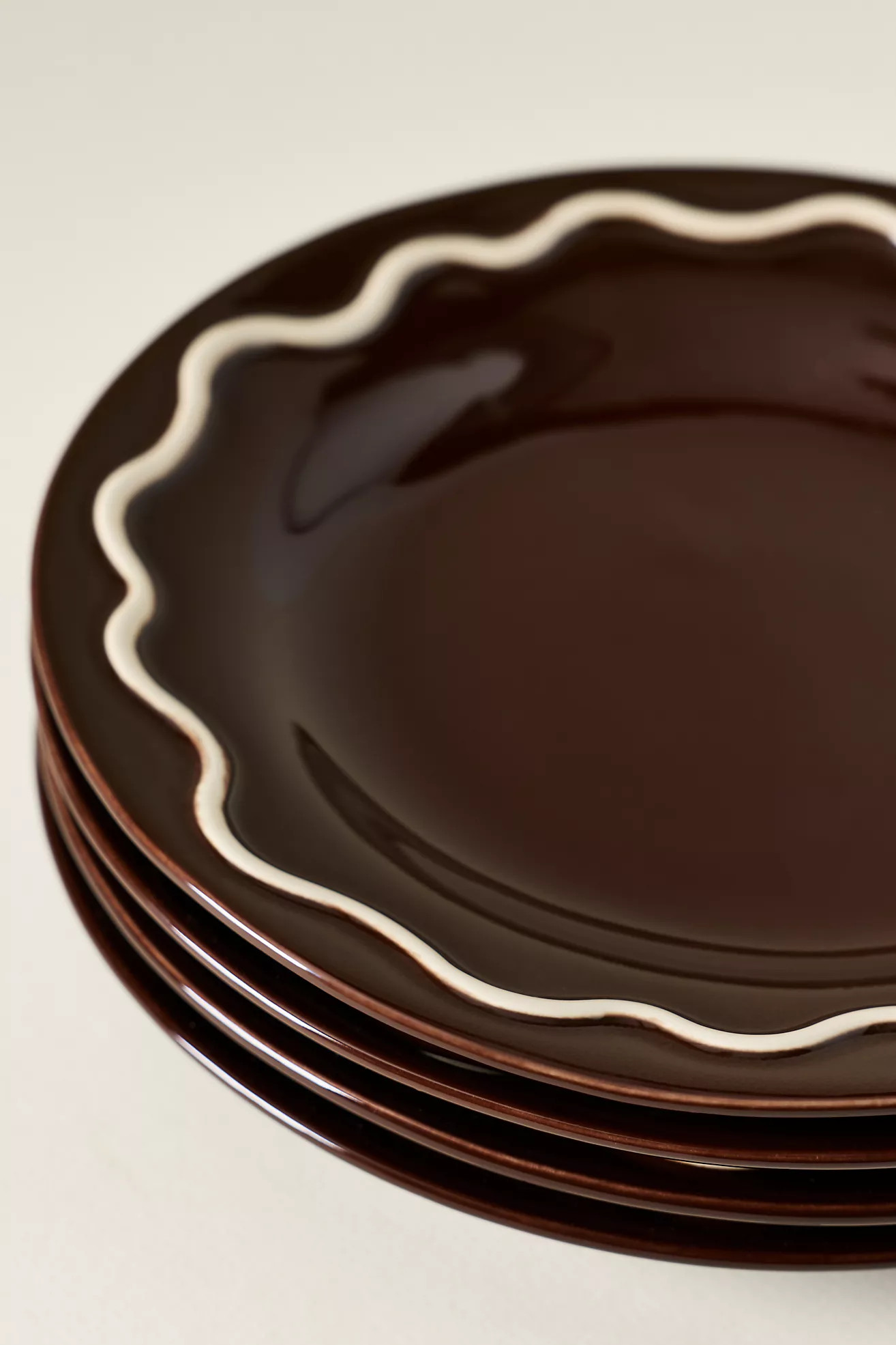 Lucie Portuguese Stoneware Dinner Plates, Set of 4 | Anthropologie (US)