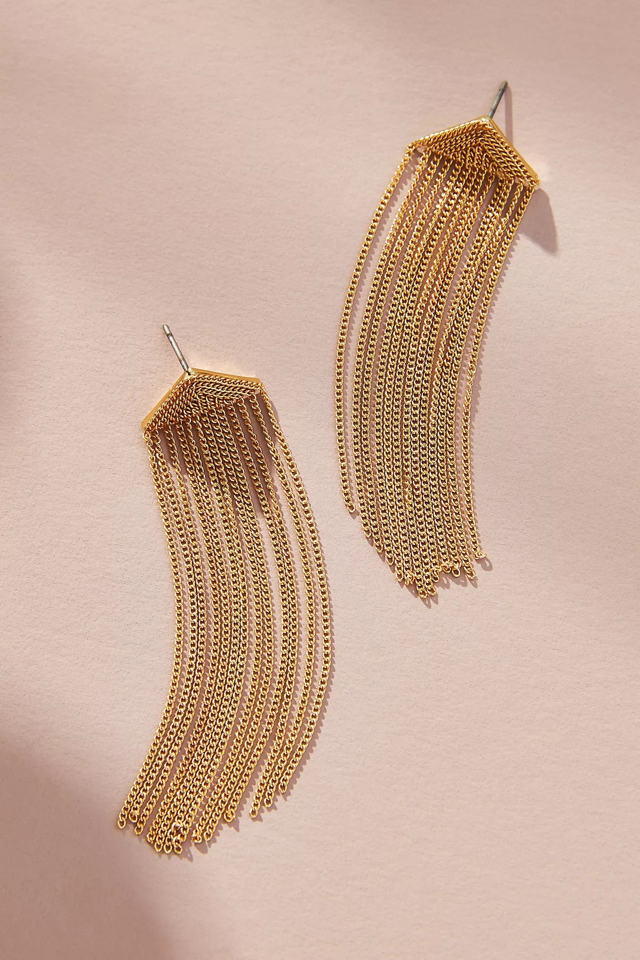 BaubleBar Pointed Tassel Chain Earrings | Anthropologie (US)