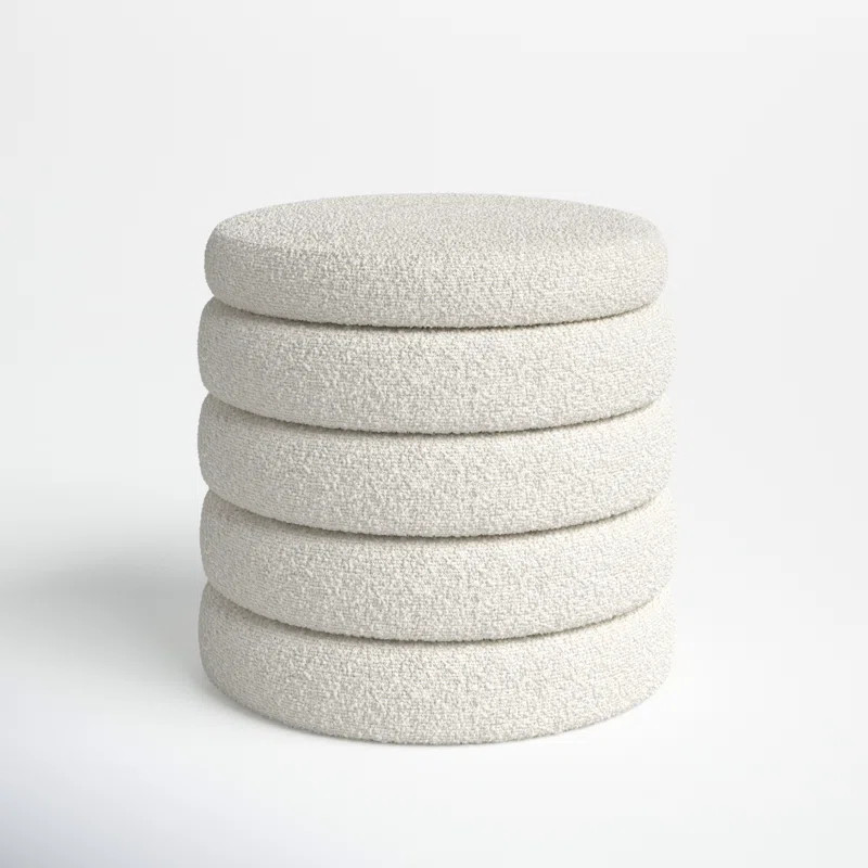 Helene 22" Wide Round Storage Ottoman | Wayfair North America