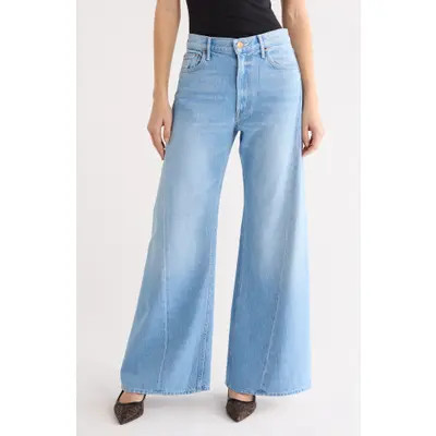 MOTHER Lemon Twist High Waist Wide Leg Jeans in Rolling In The Dough at Nordstrom, Size 23 | Nordstrom