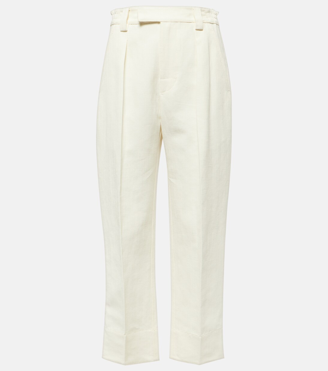 Linen and cotton straight pants | Mytheresa (INTL)